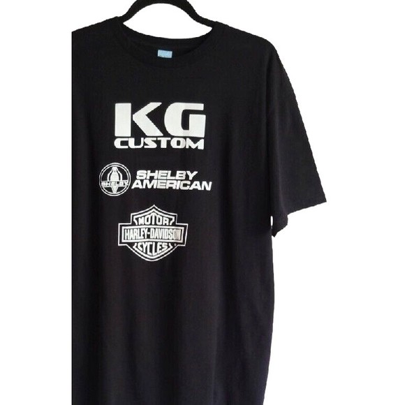 Harley Davidson Motor Cycles KG Custom Shelby American Mens L T Shirt - Picture 2 of 4